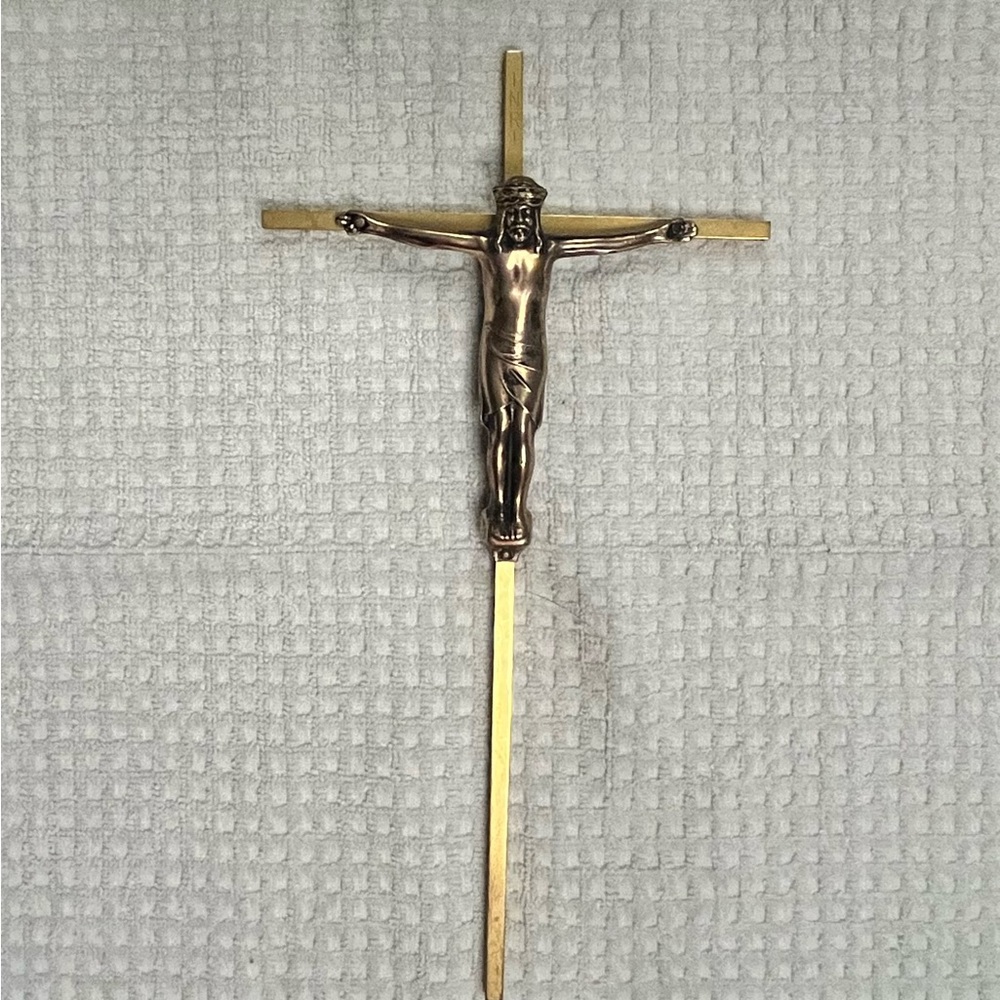 Vintage Gold and Bronze Crucifix Wall Decor